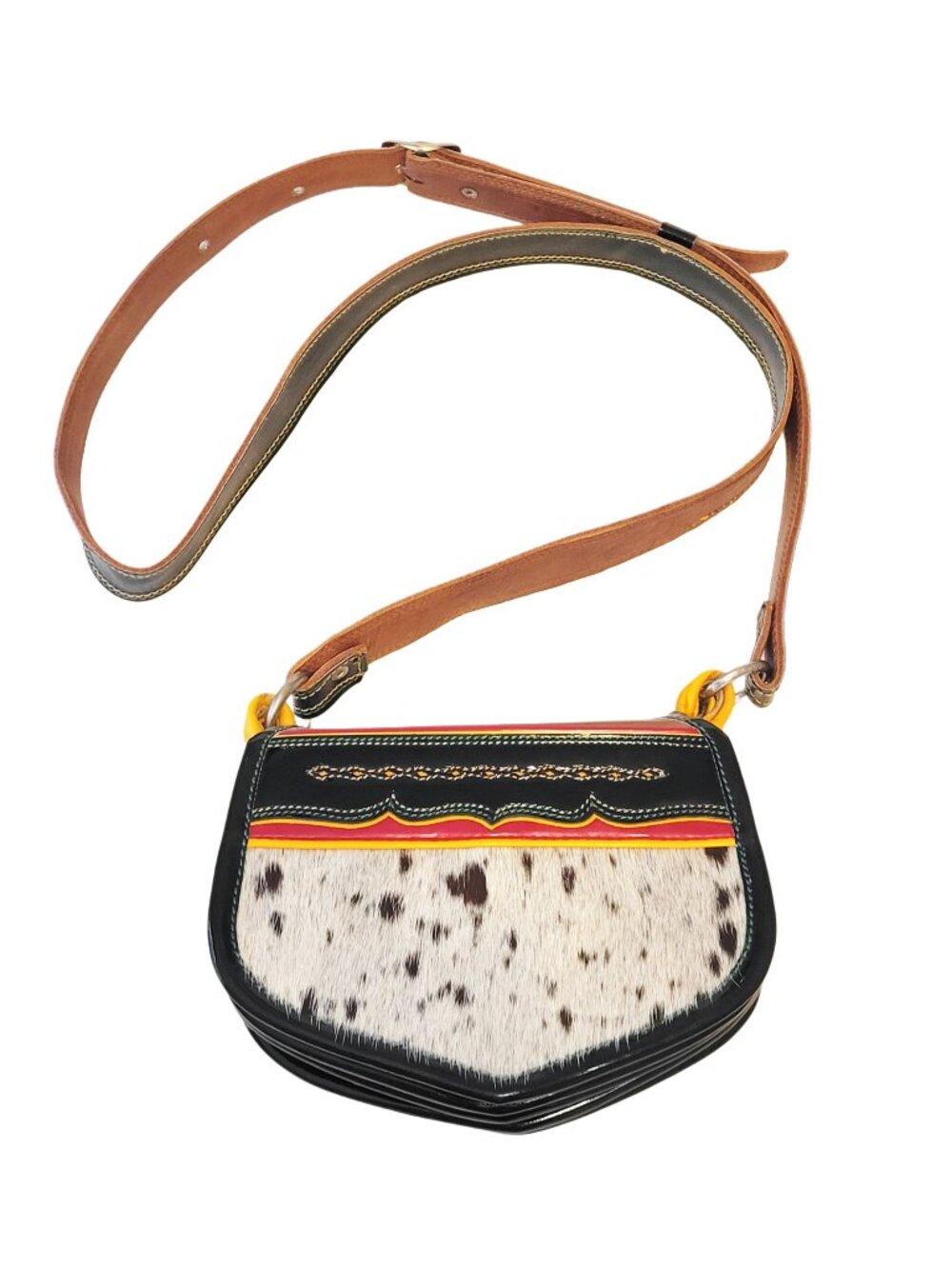 Guarnieleria Jericó Columbian Carriel Paisa Traditional Cowhide Crossbody Bag